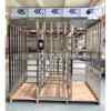 Double-channel full-height turnstile, community construction site access control and attendance cross revolving fence gate, prison revolving door