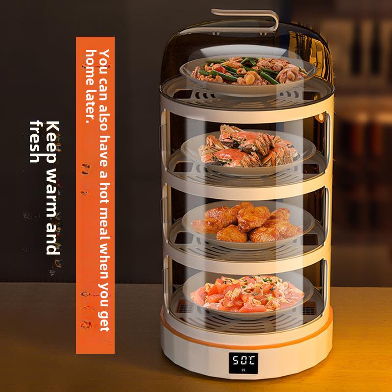 Kitchen Insulation Heating Plate, Dining Table Organizer, Storage Rack, Leftover Basket, Food Preparation Multi-Layer Storage Container