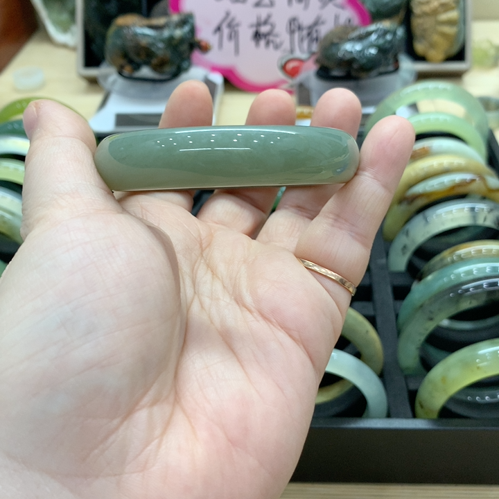 Hetian Jade bracelet leak 800 live special shot