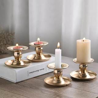 Amazon metal candlestick cross-border ornaments, gold electroplated scented candle cups, european home and restaurant decorations
