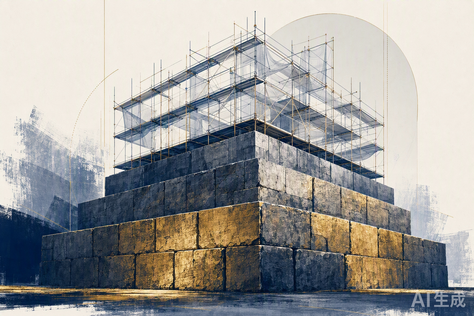 Infrastructure base with structure on top