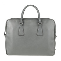 9 5 new] PRADA mens leather cross pattern bag mens bag handbag briefcase document bag