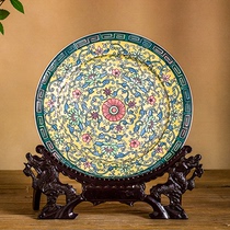 Zhendian old porcelain Yanglianhuahua porcelain plate designed by Ding Huahan in the 1980s official kiln porcelain pure hand-painted antique plate ornaments