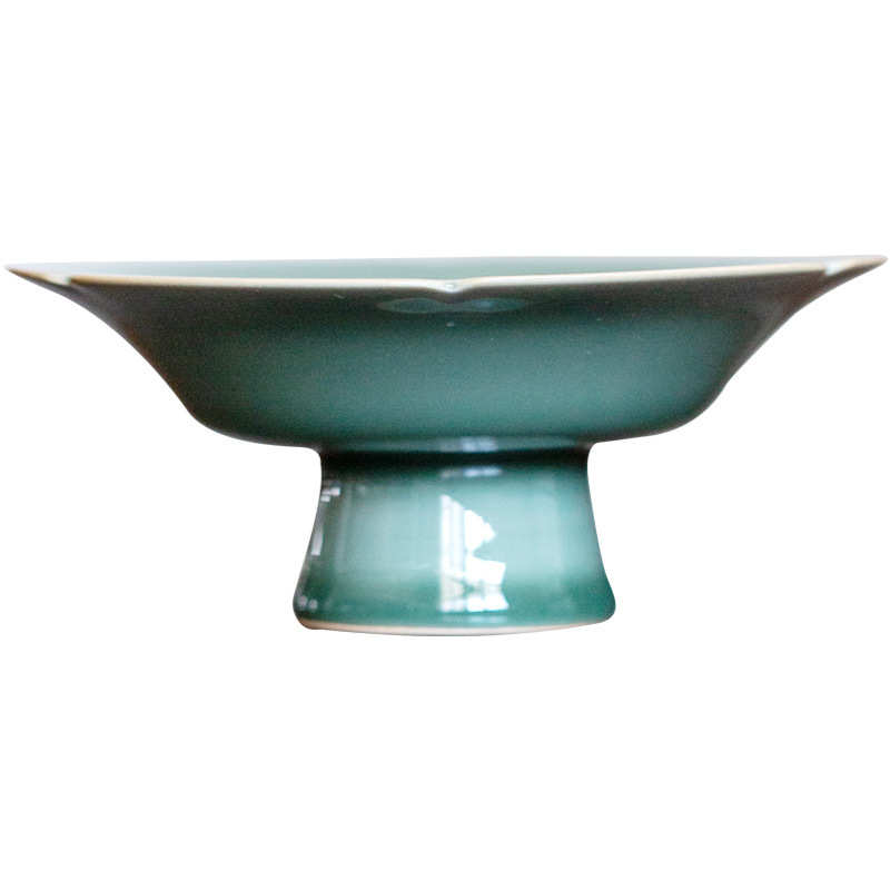 Yue Kiln Celadon Ceramic Pot Carrying Household Zen Drum Brewing Table Cover Bowl Holding Kung Fu Tea Set Accessories Teapot Base Pallet