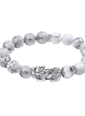 中国黄金925纯银貔貅手链男女招财高级感手串生日送男友圣诞礼物