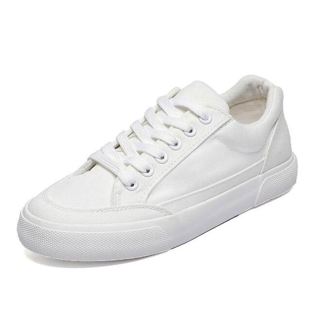 2026 Spring New White Shoes Korean Style Trendy Men's Shoes Versatile Casual Canvas Sneakers Cloth Shoes White Trendy Shoes White Shoes