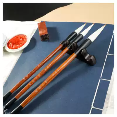 Classic and Zhou Yucheng made three Kai-style grass handmade non-scattered Feng Yangzao wolf brush gift box