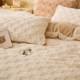 Milk velvet bed four-piece set winter season plus velvet thickened double-sided coral velvet quilt cover flannel sheet three-piece set