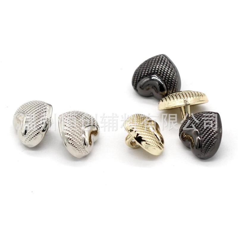 11mm Hengchuang Heart-Shaped Shirt Metal Button, Heart-Shaped Zinc Alloy High-Footed Hand-Sewn Button for Shirts and Cardigans 11mm Hengchuang Heart-Shaped Shirt Metal Button, Heart-Shaped Zinc Alloy High-Footed Hand-Sewn Button for Shirts and Cardigans