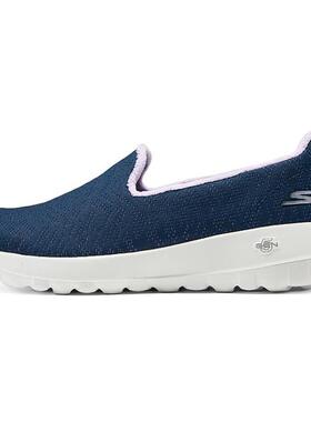 Skechers/斯凯奇 GO WALK Joy低帮加绒休闲鞋女款蓝色124676-NVLV