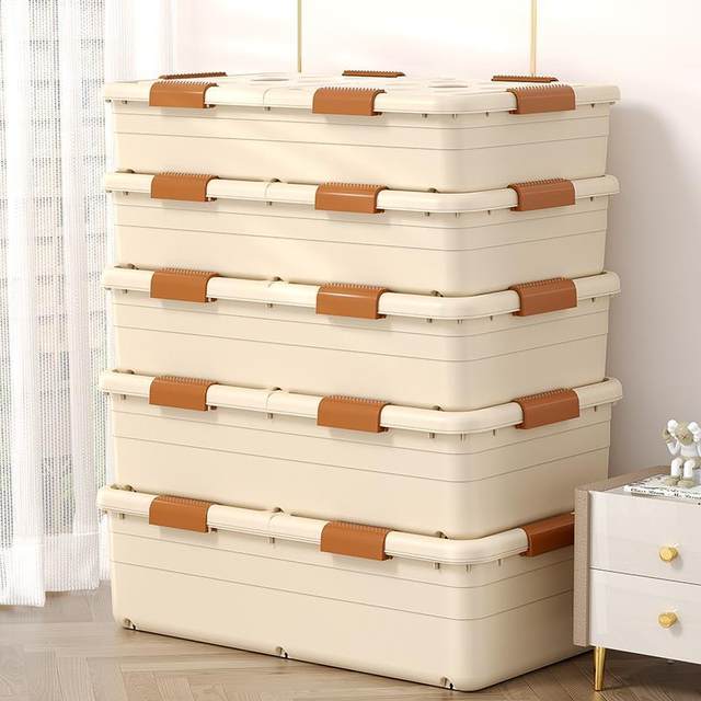 Under-bed storage box Flat household wheeled drawer clothes and quilt decoration artifact Under-bed storage box storage box
