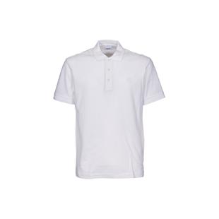 博柏利 纯色单排扣直筒短袖 BURBERRY SS24 白色 Polo衫 男款