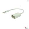 Car Aux in Adapter Cable 3.5mm Audio Cable to USB Female Connector U Disk to Audio Mp3 Music Listening Cable