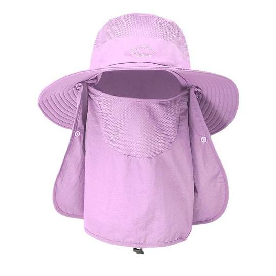 Summer desert anti-sand sports children's mask with large brim sunshade full face hat mask outdoor hiking mask breathable