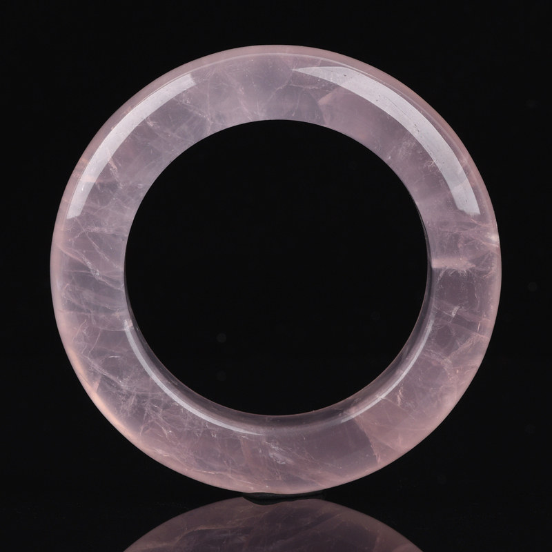 140 45g inner diameter 59mm natural pink crystal widened and thickened bracelet Mozambique starlight pink crystal