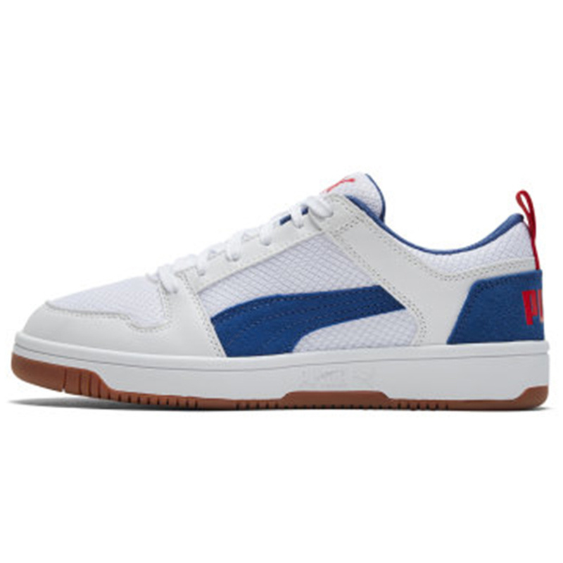 PUMA彪马 Rebound Layup 织物 低帮 板鞋 男女同款 白蓝