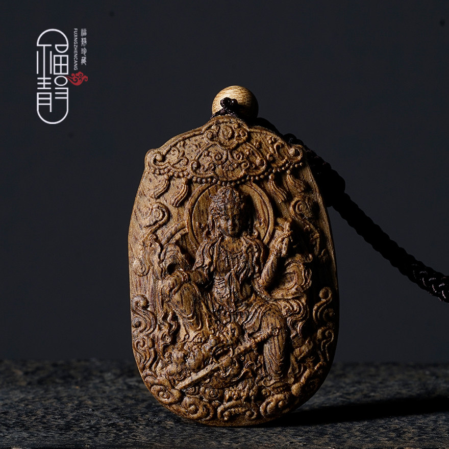 Kalimantan (Manjushri Bodhisattva pendant) Natural agarwood fragrance Pure agarwood pendant