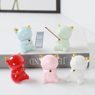 Cross-border creative ceramic deer traced gold thread incense insert yilu has you thread incense burner tea pet crafts ornaments