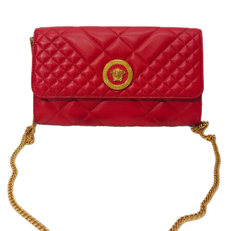 99% New Versace Evening Red Women's Chain Bag, Shoulder Crossbody Clutch Bag, Original Price 9900