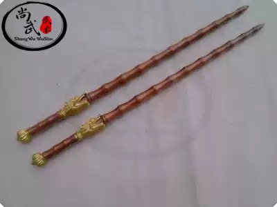 Shangwu martial arts pear wood double whip solid wood bamboo double whip faucet double whip double Mace pear wood hard whip factory direct sales