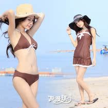 Monkey Swimsuit Slim Skirt Three Piece Steel Tow Bikini Swimsuit Female 1120