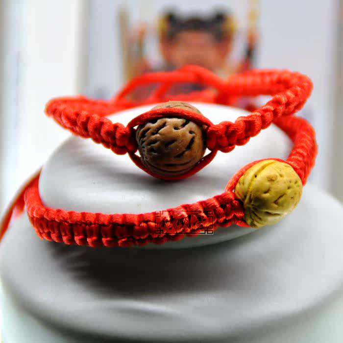 修明堂 本命年转运红绳手链 避邪桃木桃核开运男女款手链男女老少
