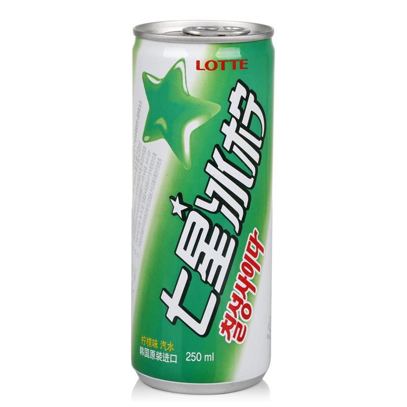 【天猫超市】韩国进口饮料 乐天七星雪碧250ml/听 低糖碳酸饮料