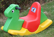 Tricolour Child plastic rocking Horse rocking horse seesaw Stiltboard single rocking horse spots rocking horse Animals rocking horse