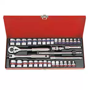 TAIWAN KINGTONY BLUE BELT TOOL 36-PIECE SET 10MM 3 8 SERIES 12-ANGLE MALE IMPERIAL SLEEVE 3036CR
