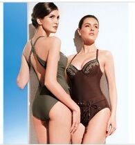Special Cabinet Three Odd SQ8072 Fashion Classic Conjoined Triangle Swimsuit Model Right Coffee Color Special Price