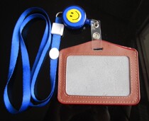 The first new product two-purpose sling leather breast card cover personality lanyard sling certificate card sleeve lanyard