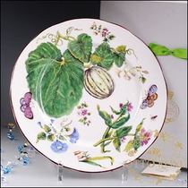 British Royal Collection butterfly flower language super large round fruit plate gift box