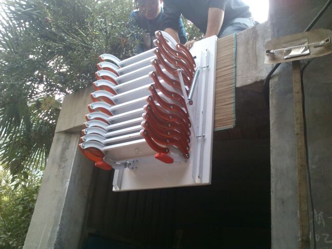 Wall-mounted duplex Villa Flex Stairway Invisible Kloft Lift Home Interior Folding Steel Wood Stairs