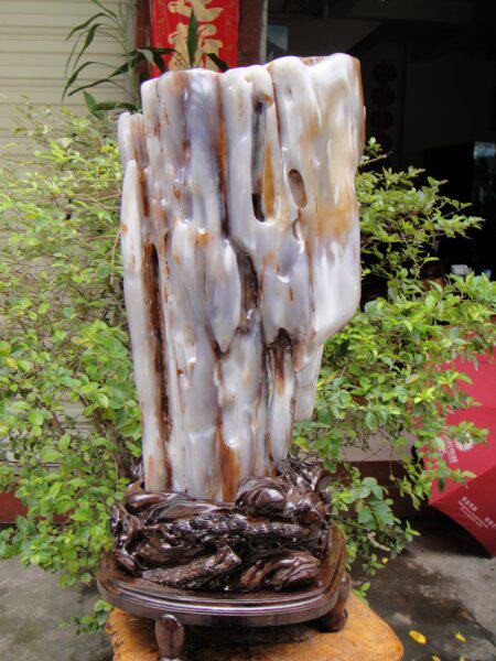Yushu Chengxiang Boutique Burmese Tree Fossil Wood Jade Decoration 91759# (Shanxiqi Gallery)