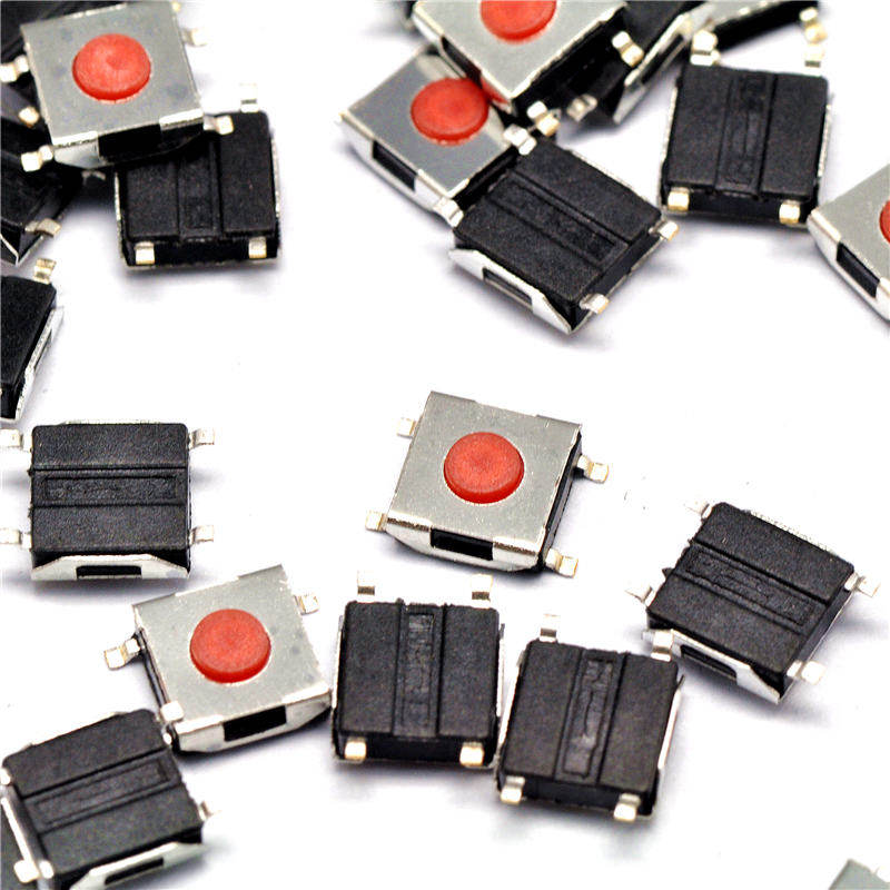 6*6*2 5MM tact switch, patch 4 feet, red, waterproof copper head, whole package of 1000 pieces, direct sales from stock