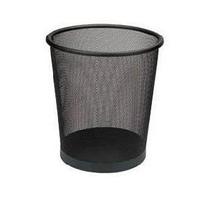 Barbed wire trash can Kitchen office round medium wastebasket metal trash cans household silver Black