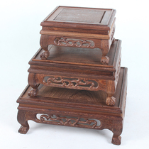 Haolinxuan Chicken wing wood tiger foot square table Chicken wing wood small Kang several strange stone base decoration base Tea set base