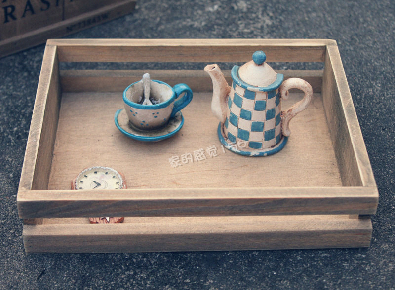 Log artificial old solid wood ZAKKA groceries storage box household daily use