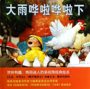 【金风筝奖】大雨哗啦哗啦下精装绘本 大卫·香农继 大卫不可以作者儿童读物0- 3-4-5-6岁儿童图画书绘本低幼儿小孩幼儿园启蒙亲子