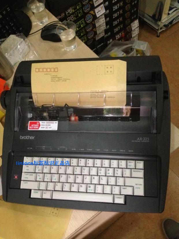 100% brand-new line-brother electric English typewriter AX-325 has been discontinued for lack of stock