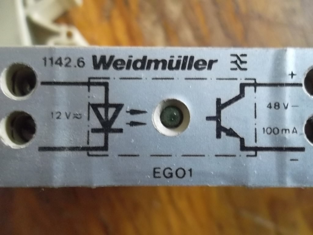 Weidmüller optoelectronics coupled transistor relay EGO1 in 12V AC/DC voltage 48V