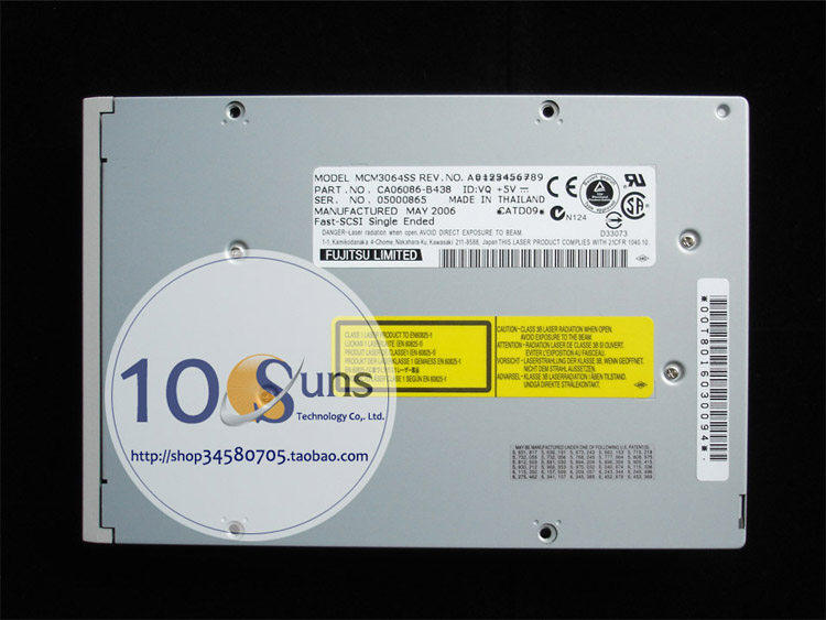 Brand NEW ONE YEAR WARRANTY FUJITSU MCM3064SS SCSI 640MB MO OPTICAL DISK DRIVE