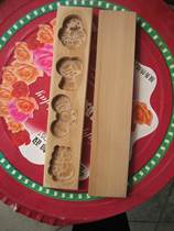Special price exquisite polished wood noodle mold pastry impression biscuit mold cake printing four holes cute picture