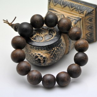 修明堂 正宗天然越南沉香佛珠 14mm男女手串 保真沉香木佛珠手链