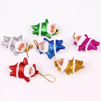 Christmas tree pendants Christmas gifts Christmas decorations with gold powder small Christmas old man 5cm high