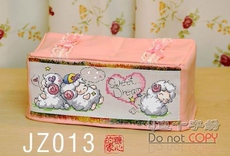 Аксессуар для вышивки крестом 【皇冠信誉】十字绣~dmc套件~小羊的梦配图(不含纸巾盒套)