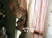 Lonely singing you ~~ embroidery and plaid Miss country handmade patchwork curtains