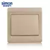 Simon gold switch socket panel 55 series Champagne gold single open double cut switch N51012B-56