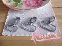DIY hand patchwork luggage hardware accessories Chrome lobster buckle hook buckle cable buckle inner diameter 2 2 2 6 3 2 3 8CM