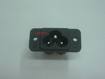 Plum flower power cord socket three-core power cord socket power cord socket plum flower tail power cord holder pure copper